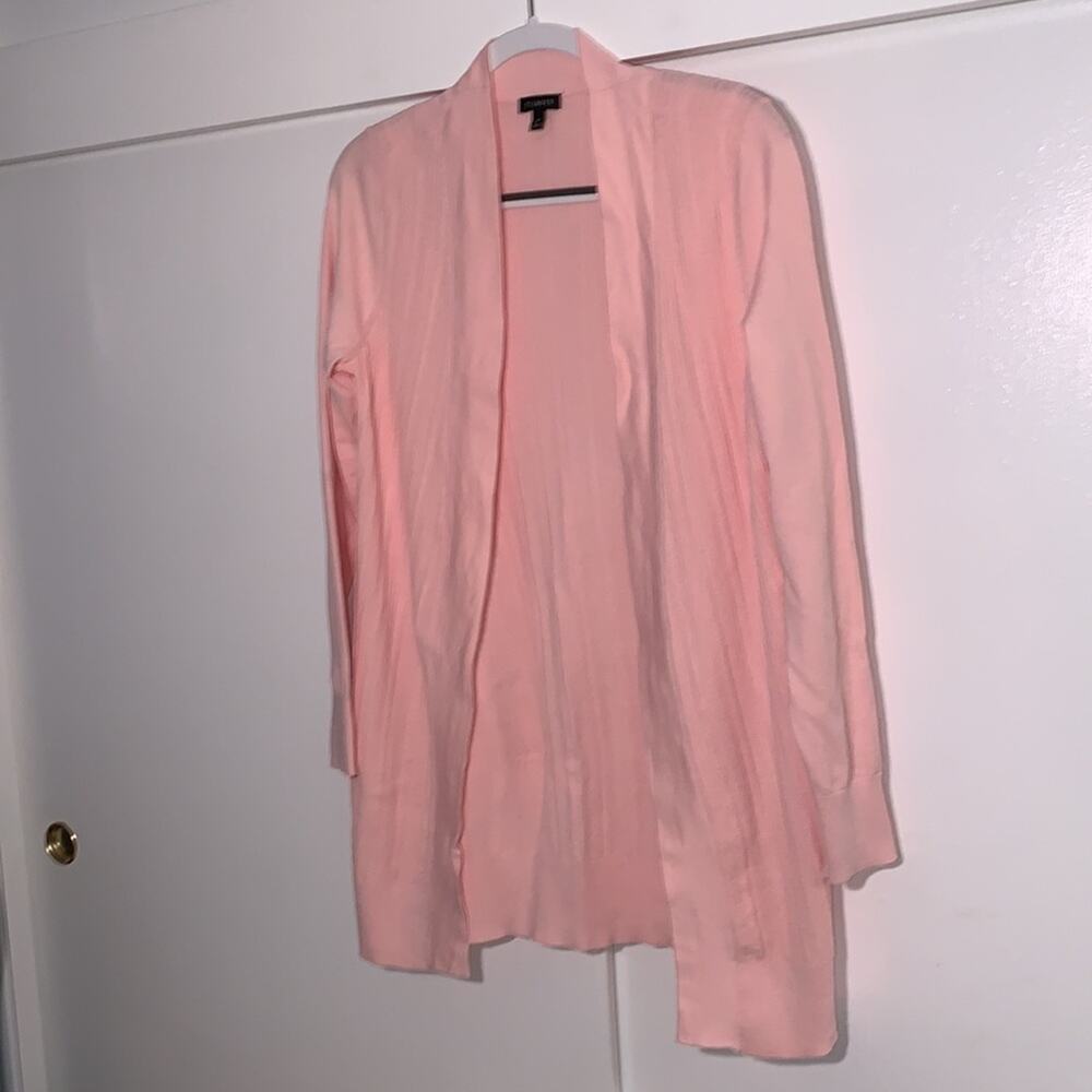 Talbots pink duster sweater - Picture 2 of 12